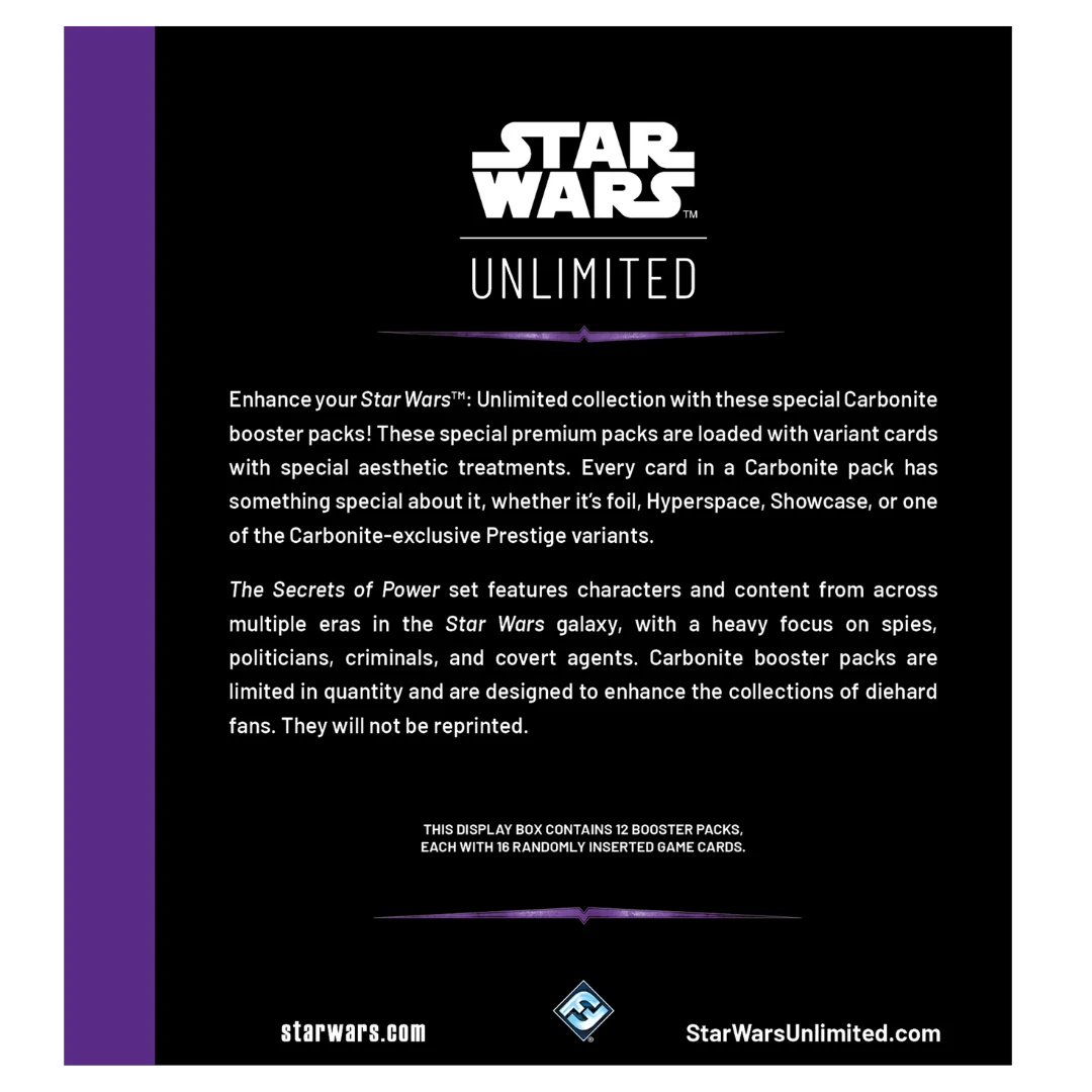 Star Wars Unlimited - Secrets of Power Carbonite Edition Booster Box