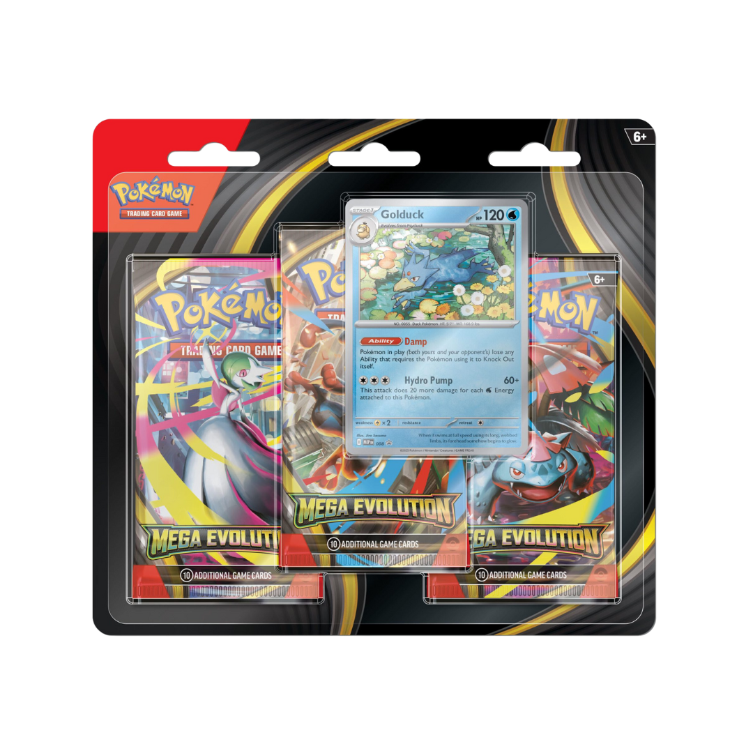 Pokémon Mega Evolution - 3 Pack Blister (Psyduck/Golduck)