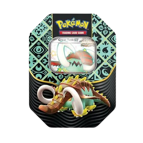 Paldean Fates Tin Great Tusk ex