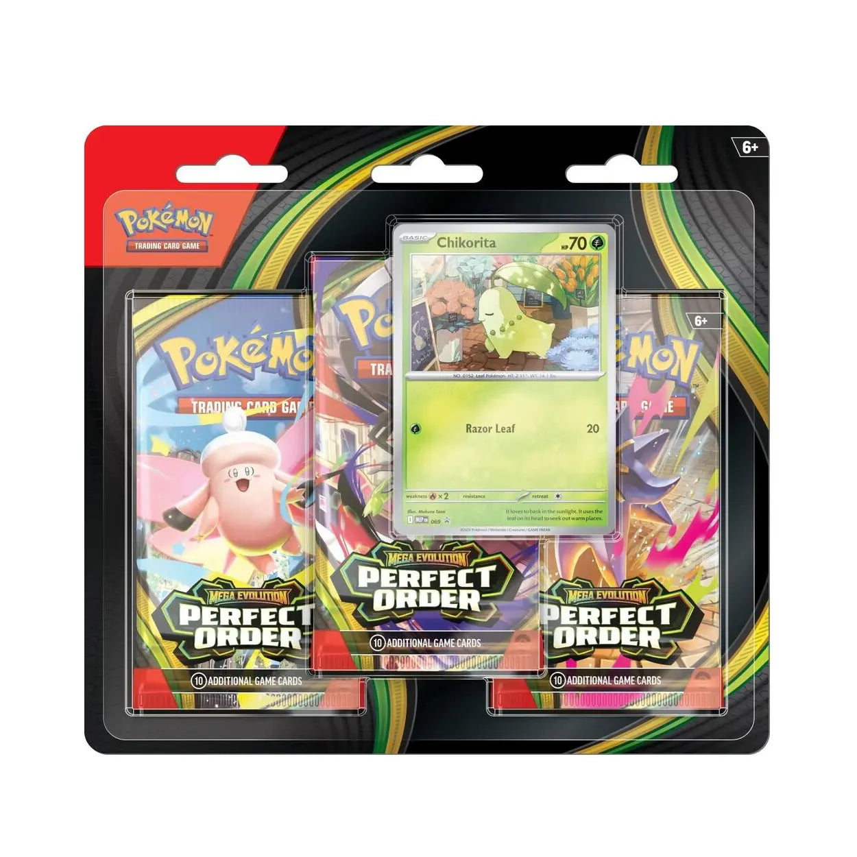 Pokémon Perfect Order - 3 Pack Blister Chikorita