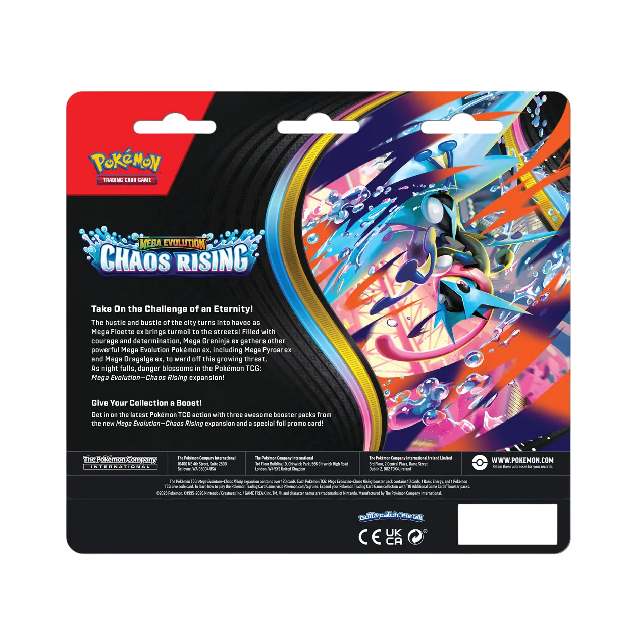 Pokémon Mega Evolutions Chaos Rising 3 Pack Blister