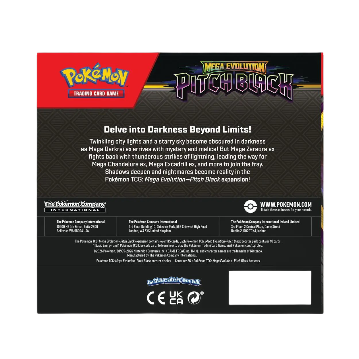 Pokémon Mega Evolutions Pitch Black Booster Box