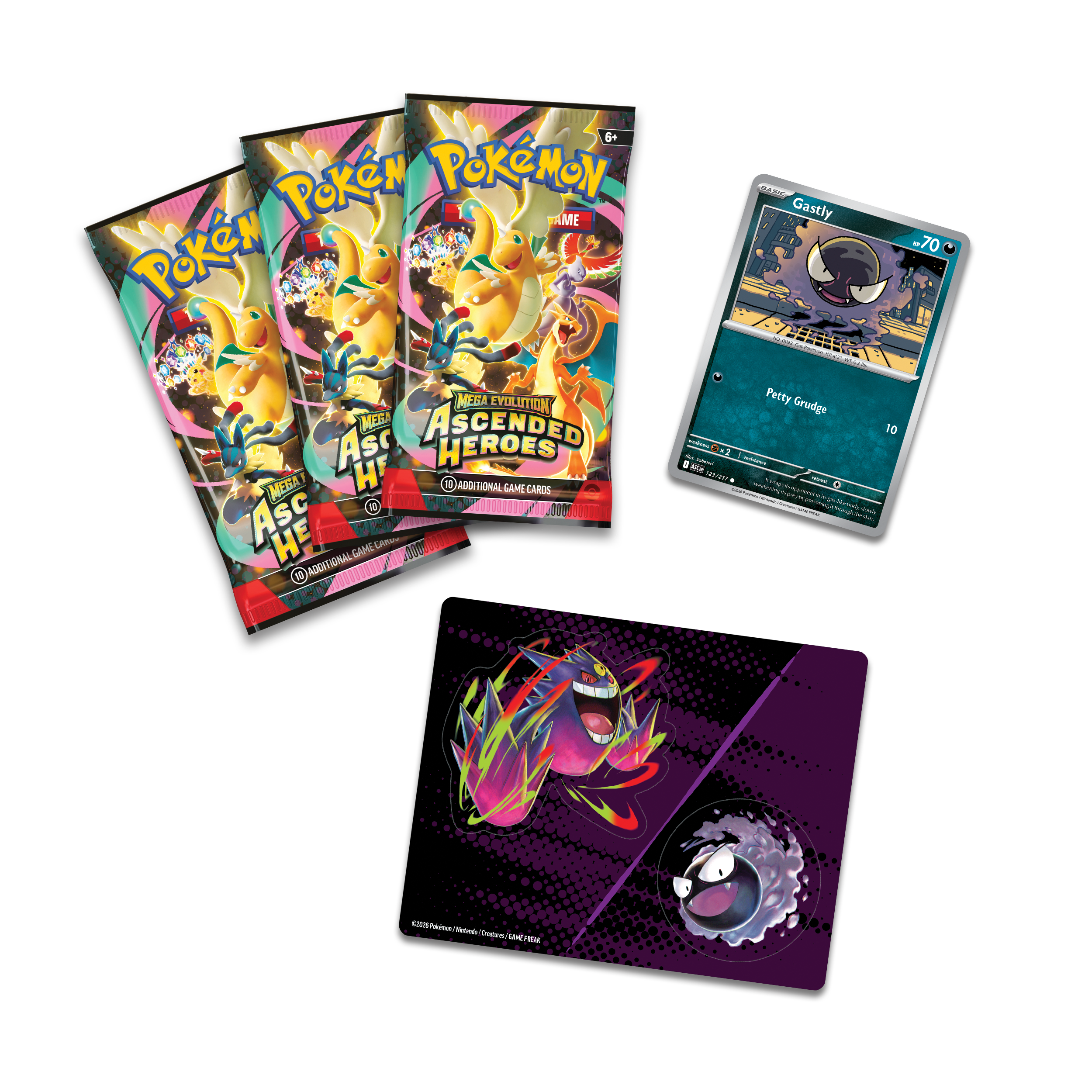 Pokémon Ascended Heroes - Tech Sticker Collection: Charmander or Gastly