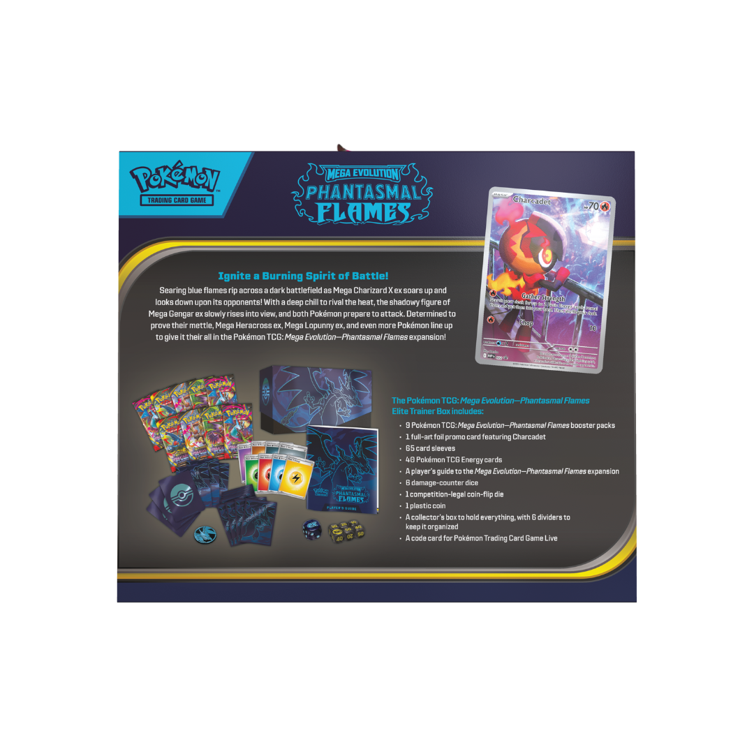 Pokmon Mega Evolution Phantasmal Flames - Elite Trainer Box Pokmon Mega Evolution Phantasmal Flames - Elite Trainer Box