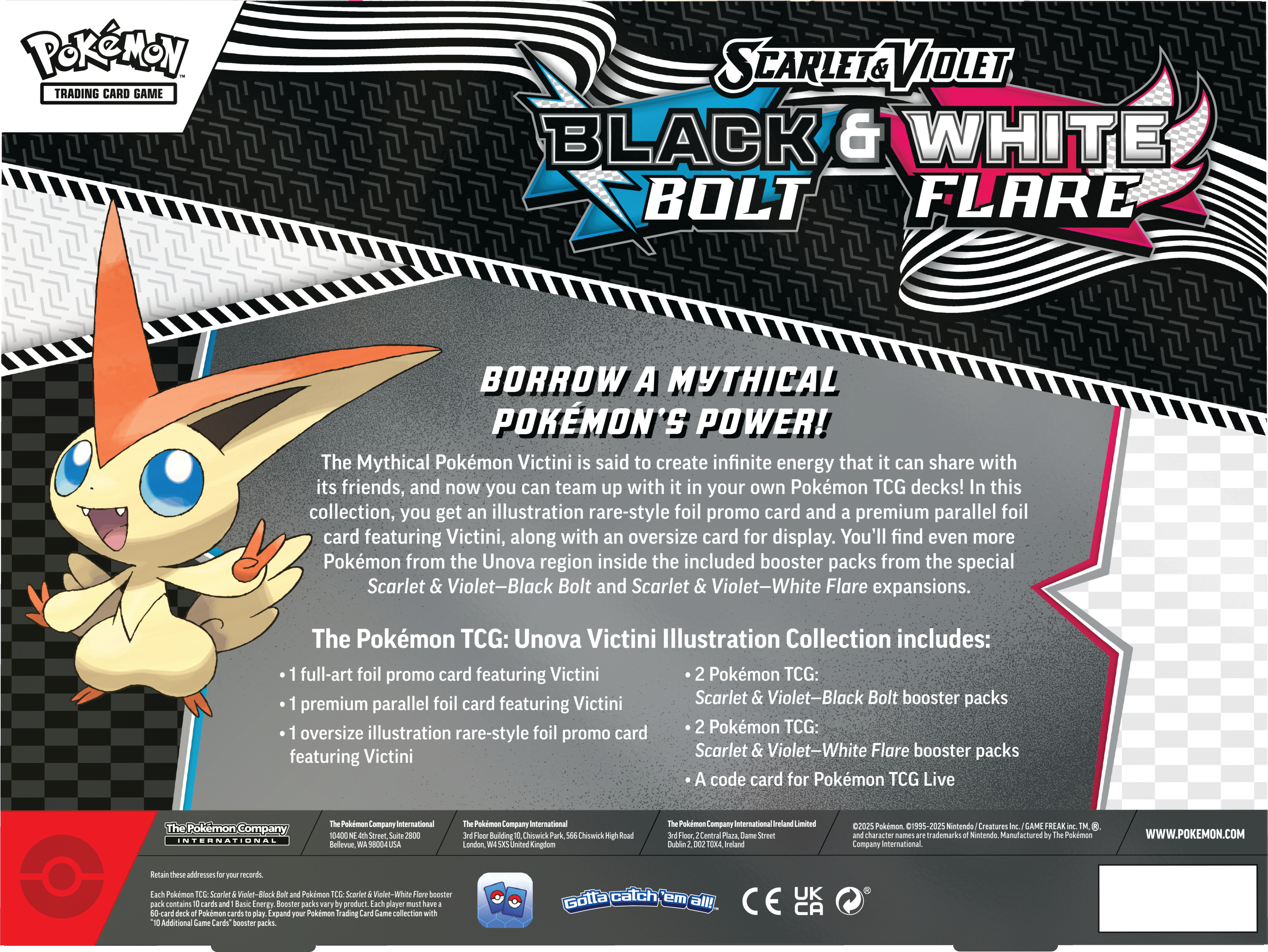 Pokémon Scarlet & Violet – Black Bolt & White Flare Victini Illustration Collection