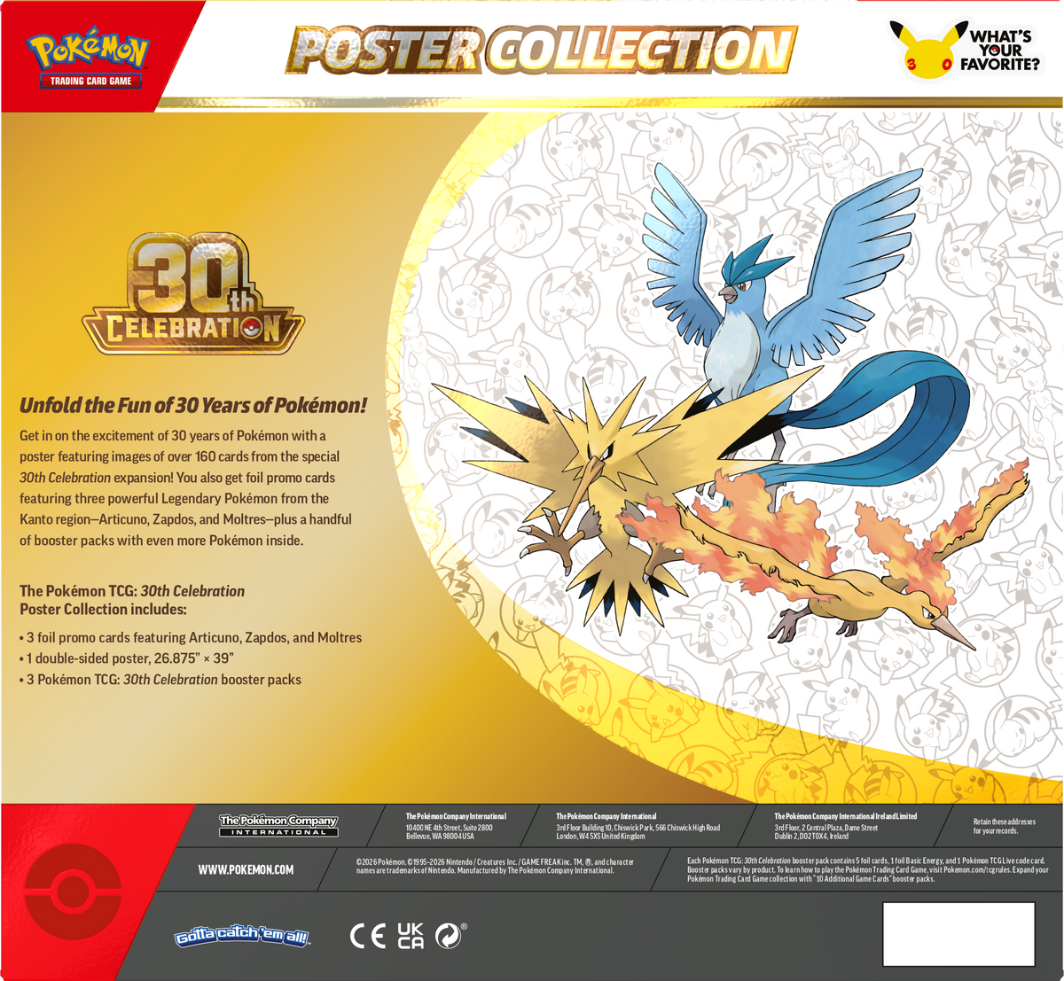 Pokémon 30th Celebration Poster Collection