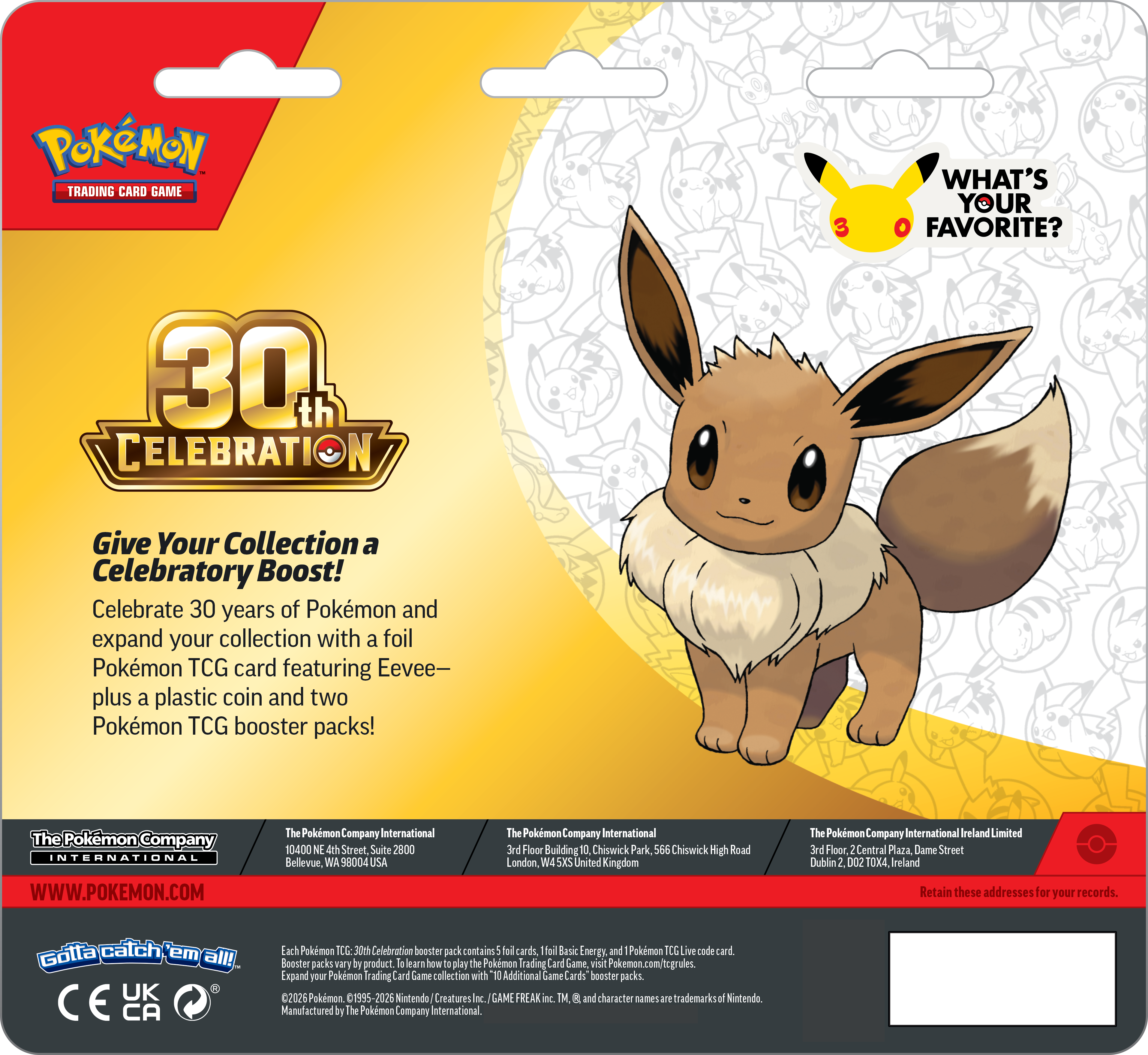 Pokémon 30th Celebration 2 Pack Blister