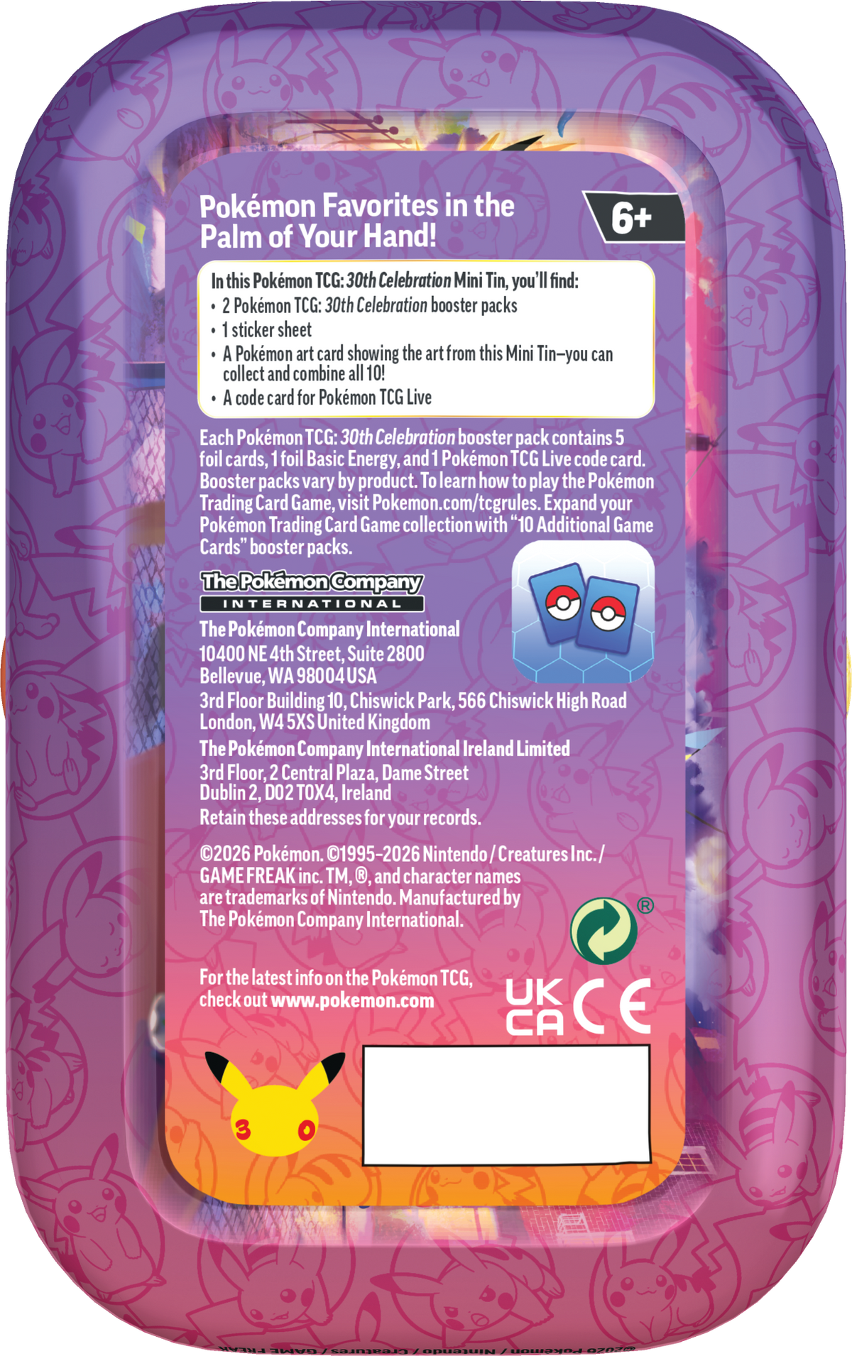 Pokémon 30th Celebration Mini Tin Greninja