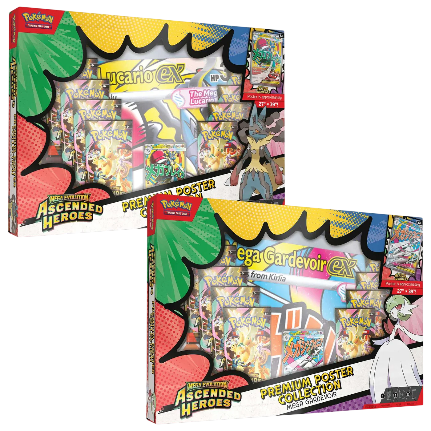 Pokémon Ascended Heroes - Premium Poster Collection: Mega Lucario or Mega Gardevoir
