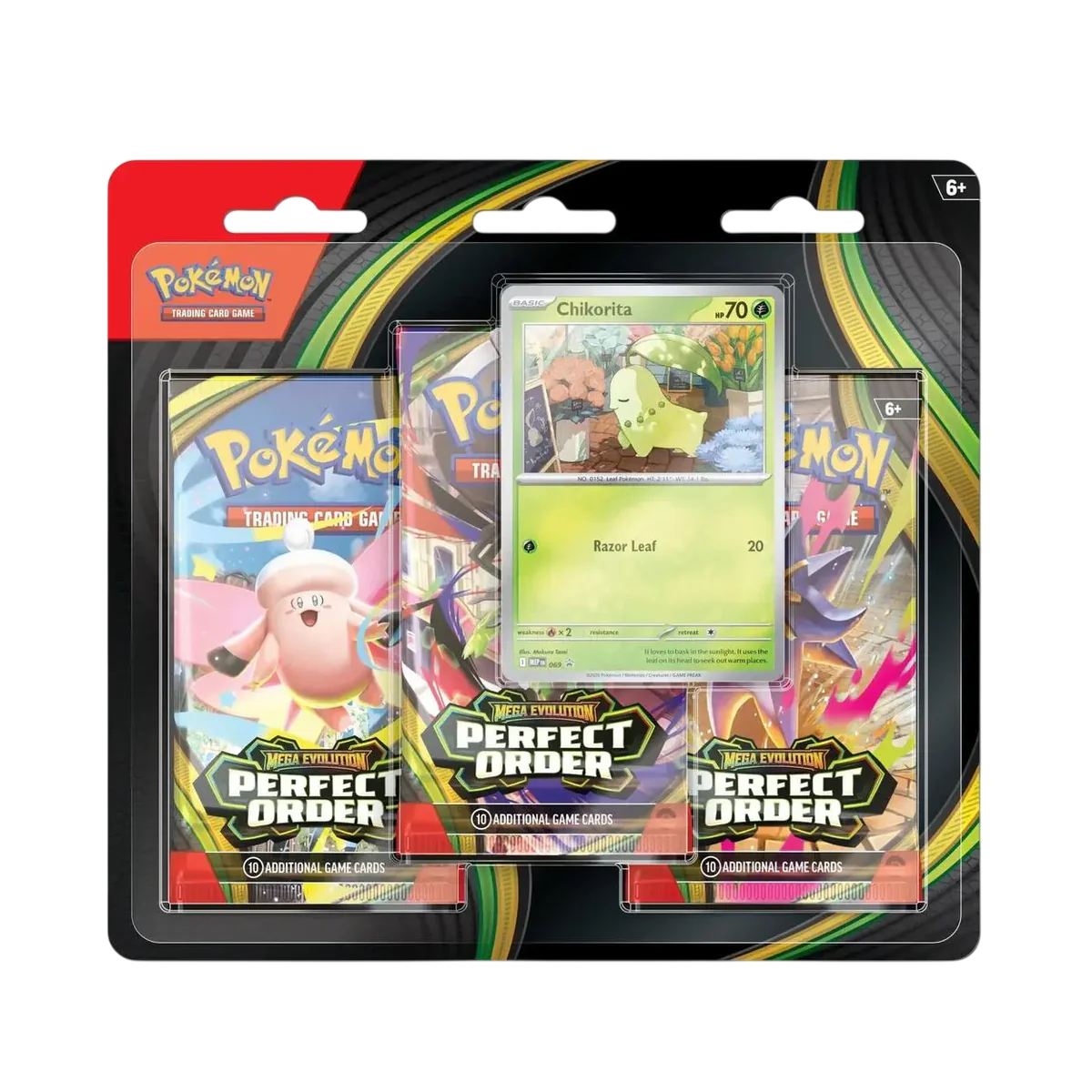Pokémon Perfect Order - 3 Pack Blister Chikorita