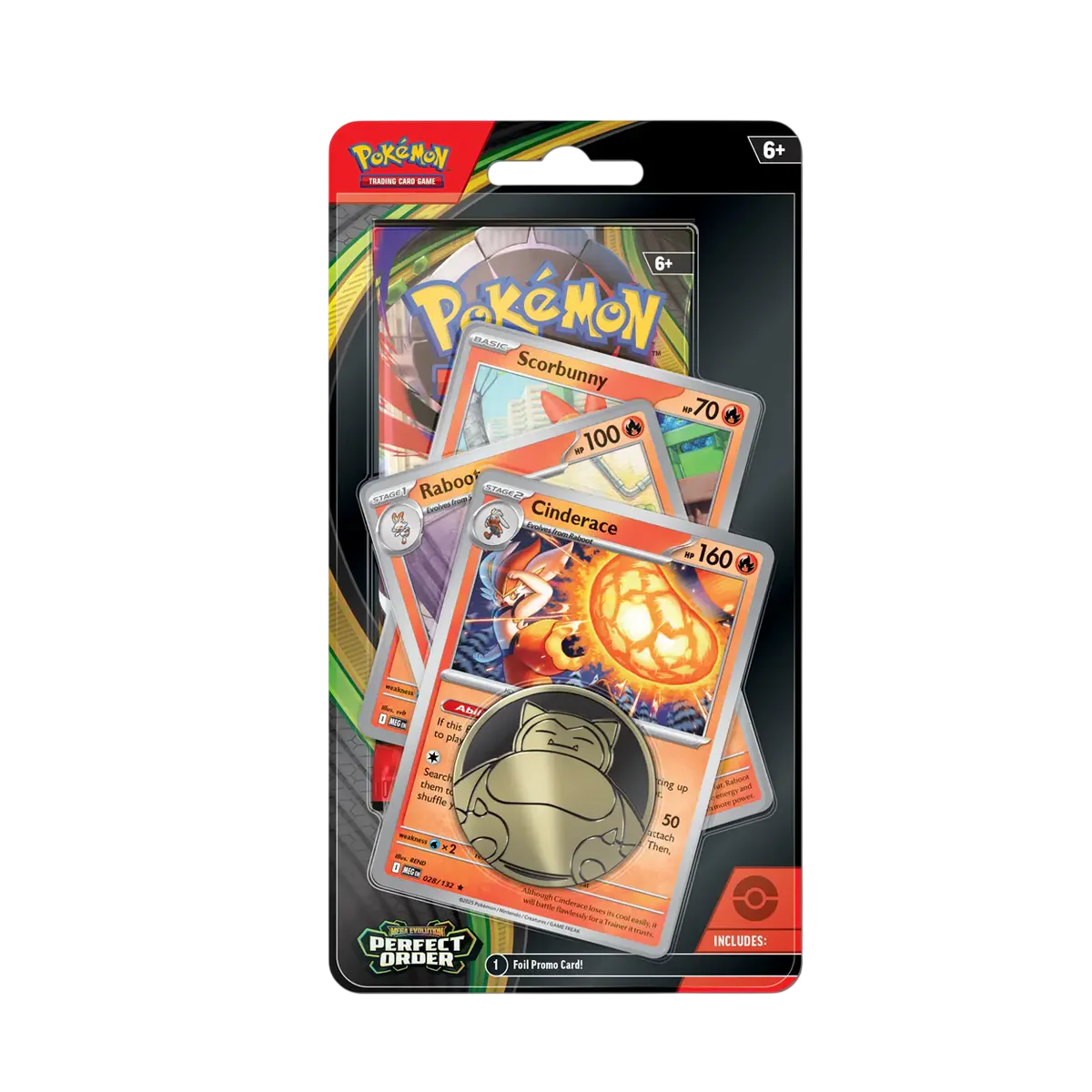 Pokémon Perfect Order - Premium Checklane Blister (Clawitzer, Steelix, Cinderace or Meganium)