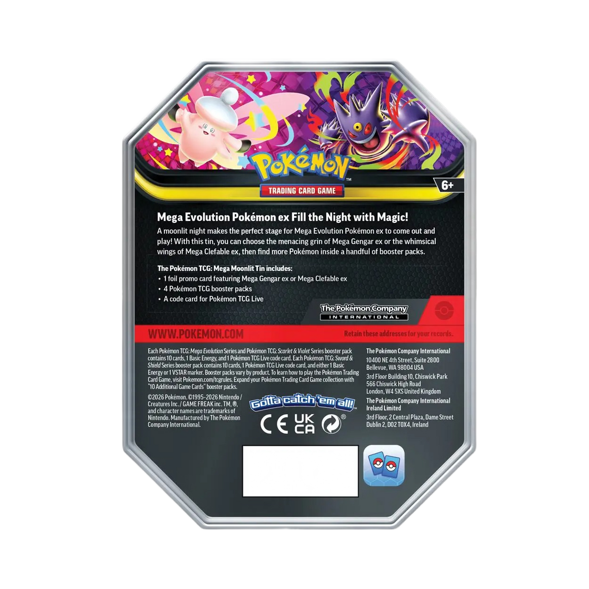 Pokémon Moonlit EX Tin