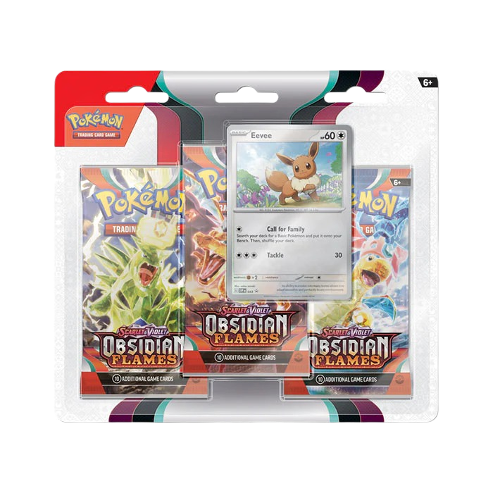 Obsidian Flames 3 Pack Blister Eevee