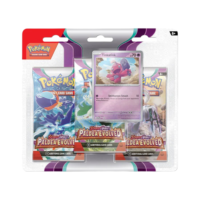 Paldea Evolved 3 Pack Blister Tinkatink