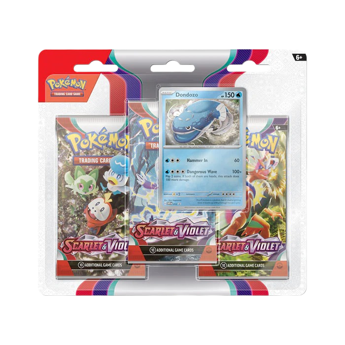 Pokémon Scarlet & Violet Base 3 Pack Blister Dondozo