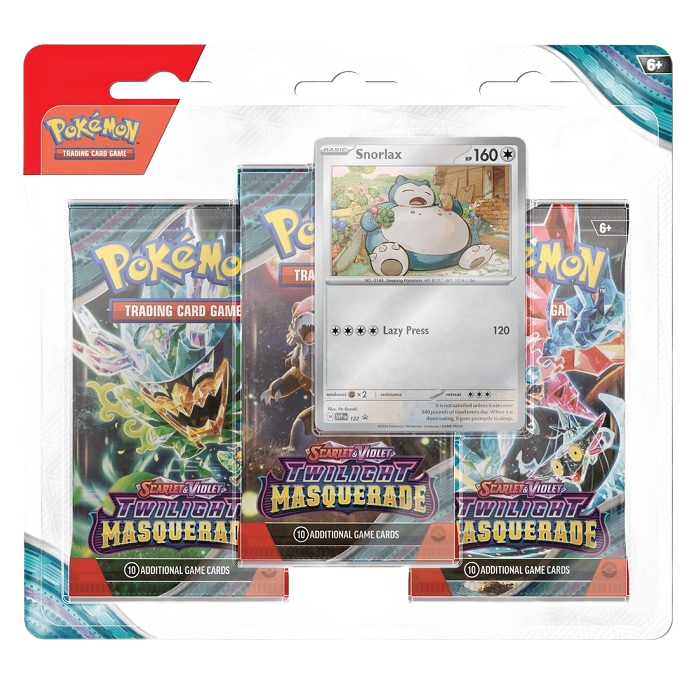 Twilight Masquerade 3 Pack Blister Snorlax